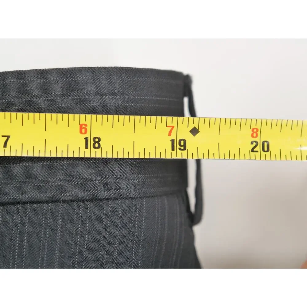 NWT Van Heusen Dress Pants Men 38x29 Gray Pinstripe Flat Front Wrinkle Resistant